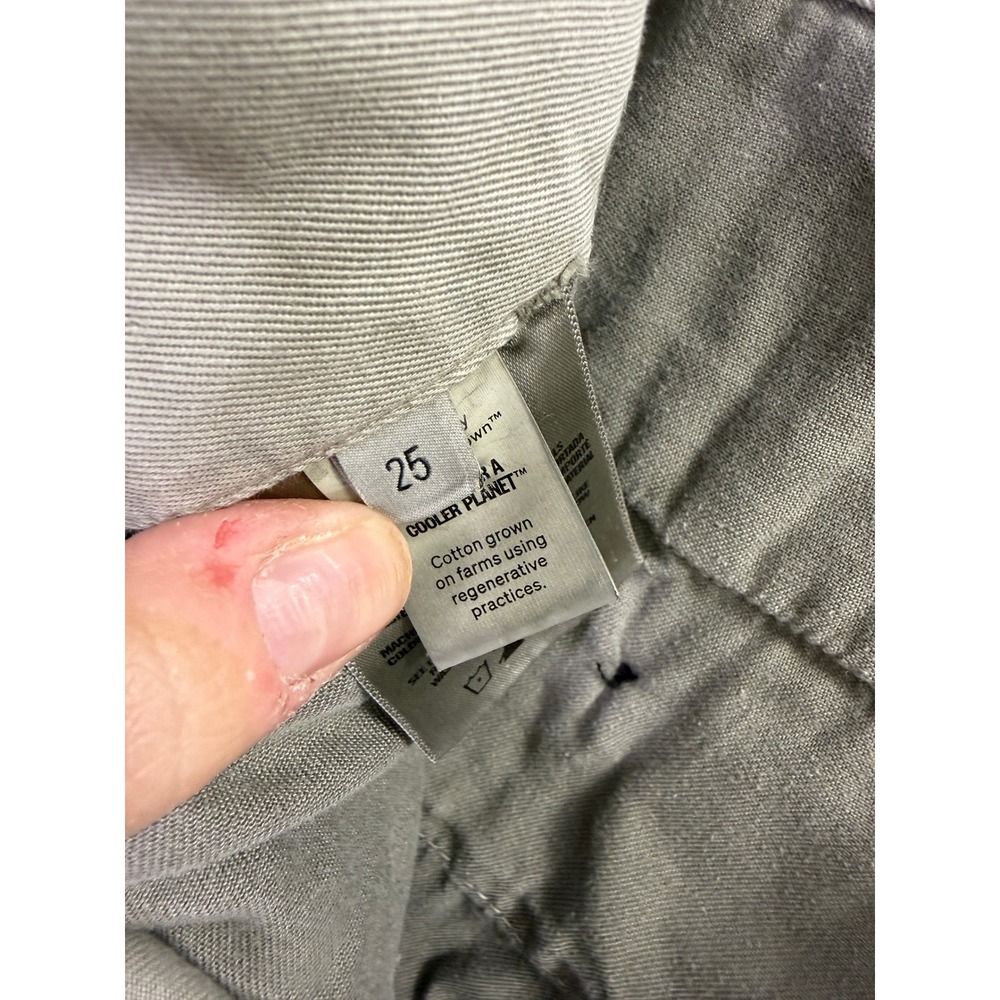 AGOLDE 25 Grey Deryn Pant Wide Leg Chino High Rise Regenerative Cotton Trousers - Picture 8 of 12